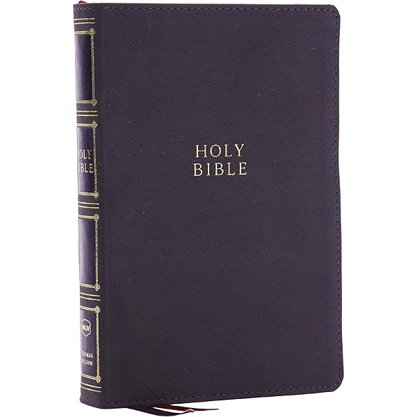 NKJV, Compact Center-Column Reference Bible, Brown Leathersoft